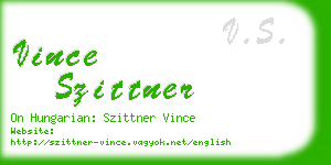 vince szittner business card